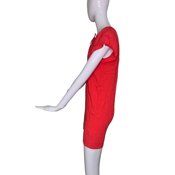 Madewell Mini Dress Short Sleeve Red Cherry Pullover Size XS - Picture 6 of 9